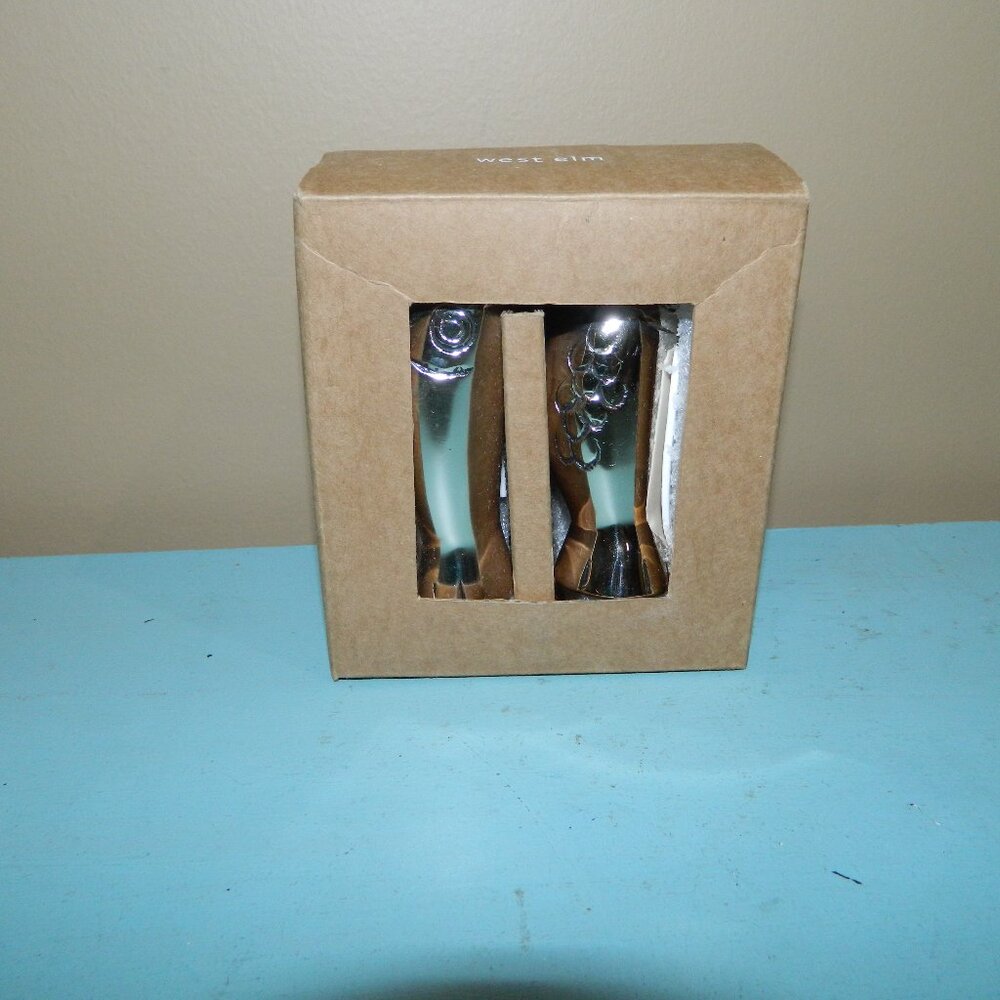 West Elm Sardine Metal Salt & Pepper Shakers